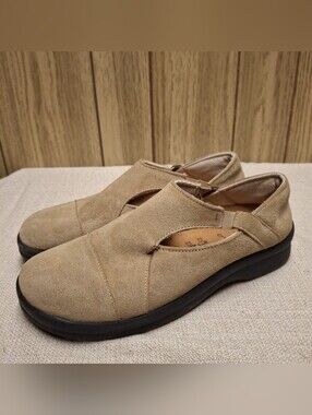Footprints By Birkenstock Shoes Womens 41 Casual Slip Ons Flats Brown Suede